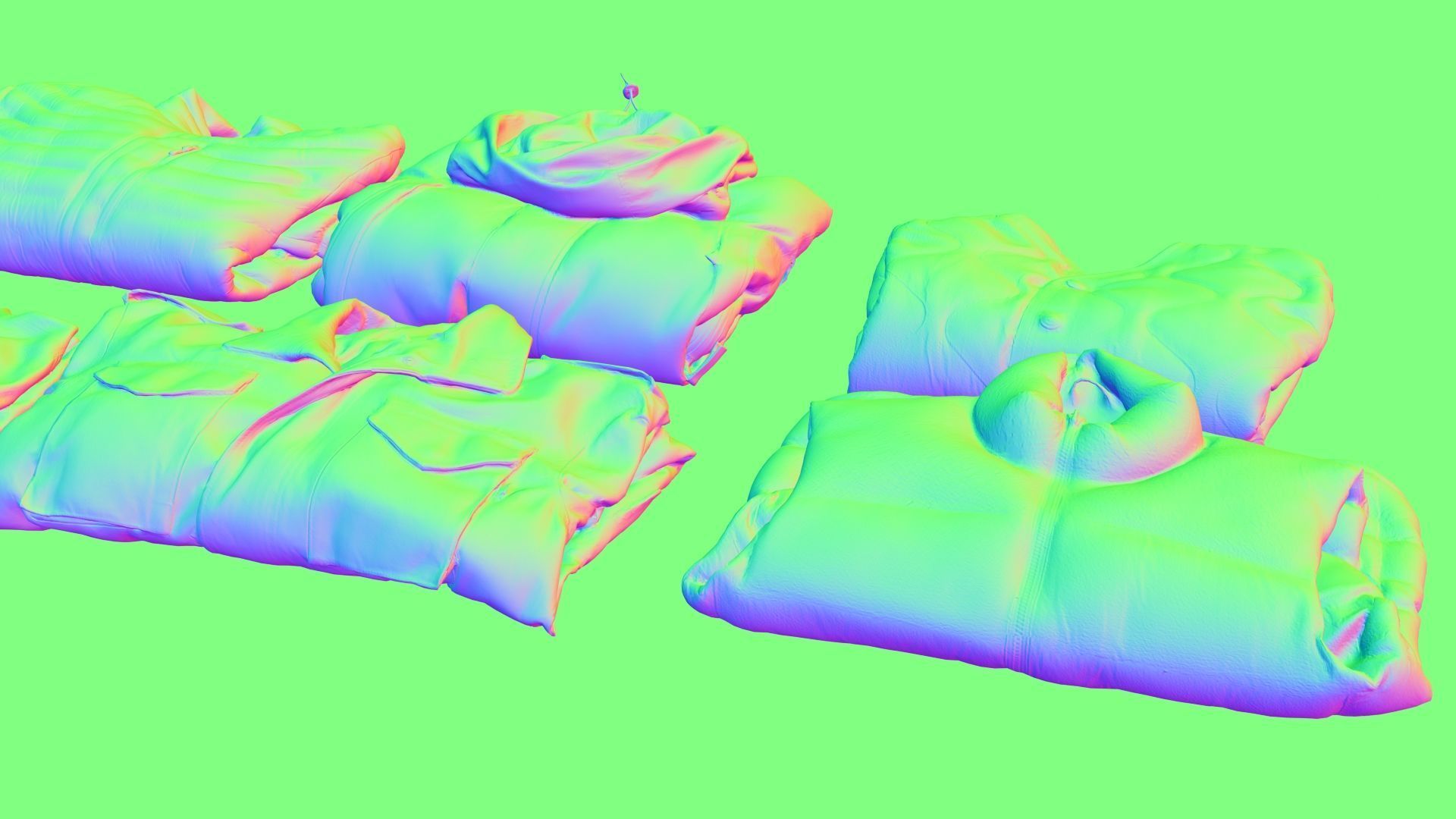 Coat and Jacket Collection military sport hiking down urban 3D model_14