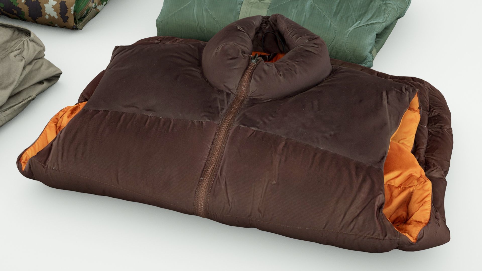 Coat and Jacket Collection military sport hiking down urban 3D model_7