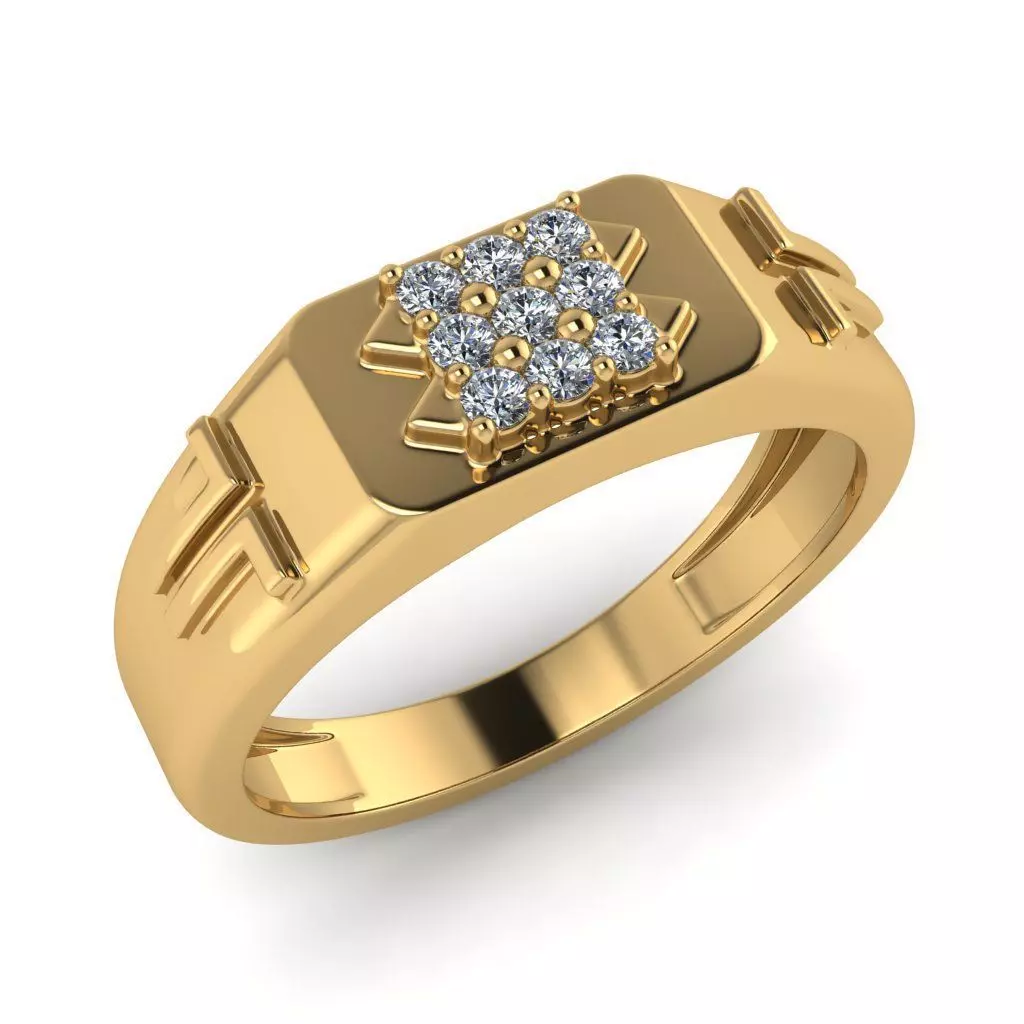 light weight gold diamond rings-C111116SKCH2025995-wt-5-10 3D print model