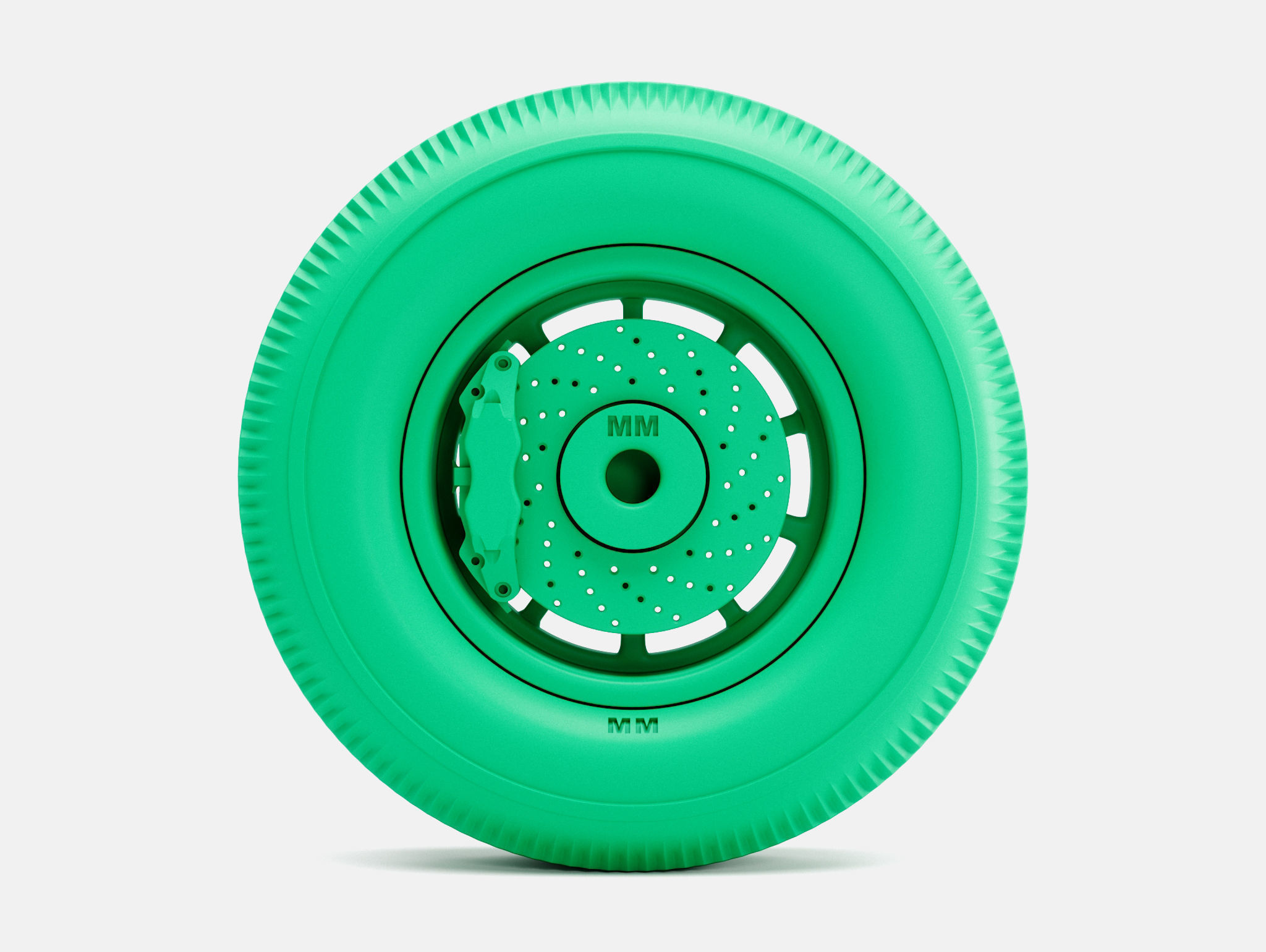 15x6 ET Gasser Wheel Firestone 820-15 Tire 3D print model_2