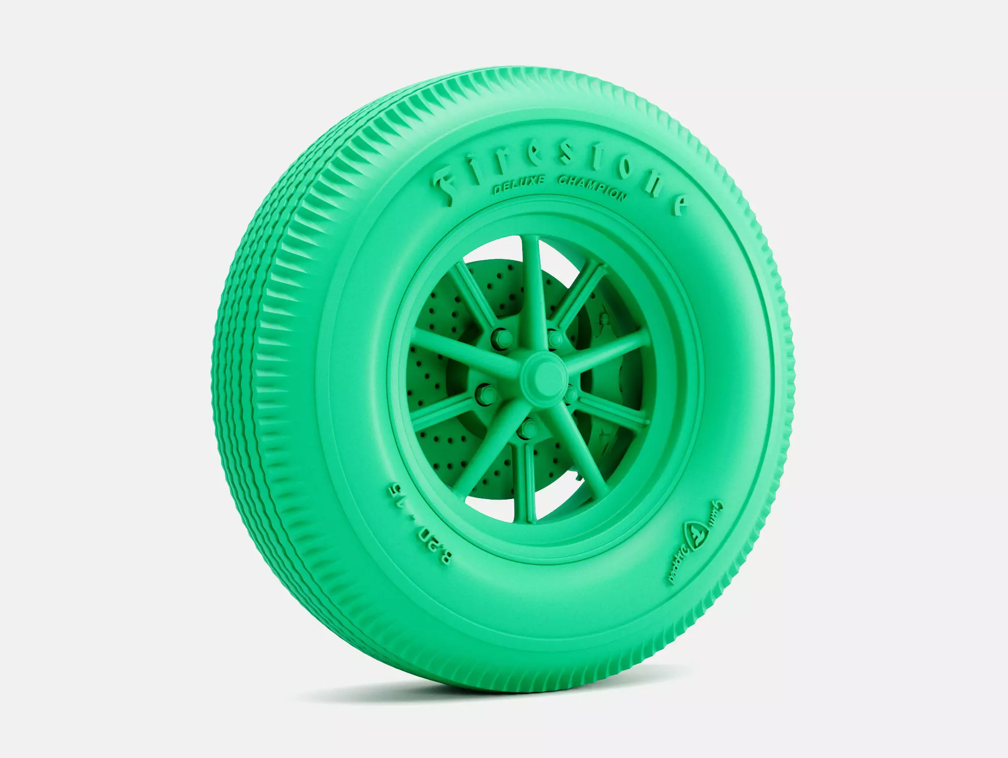 15x6 ET Gasser Wheel Firestone 820-15 Tire 3D print model_0