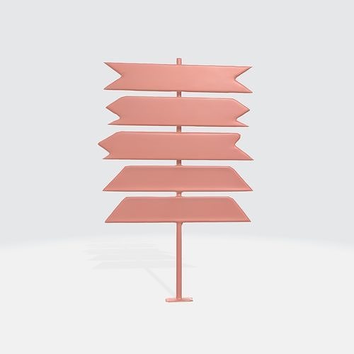 Directional signposts 3D model