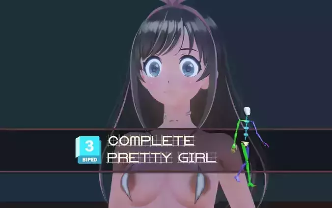 3DsMax Biped model  Kizuna