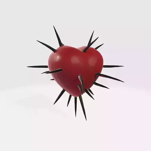 Heart with spikes