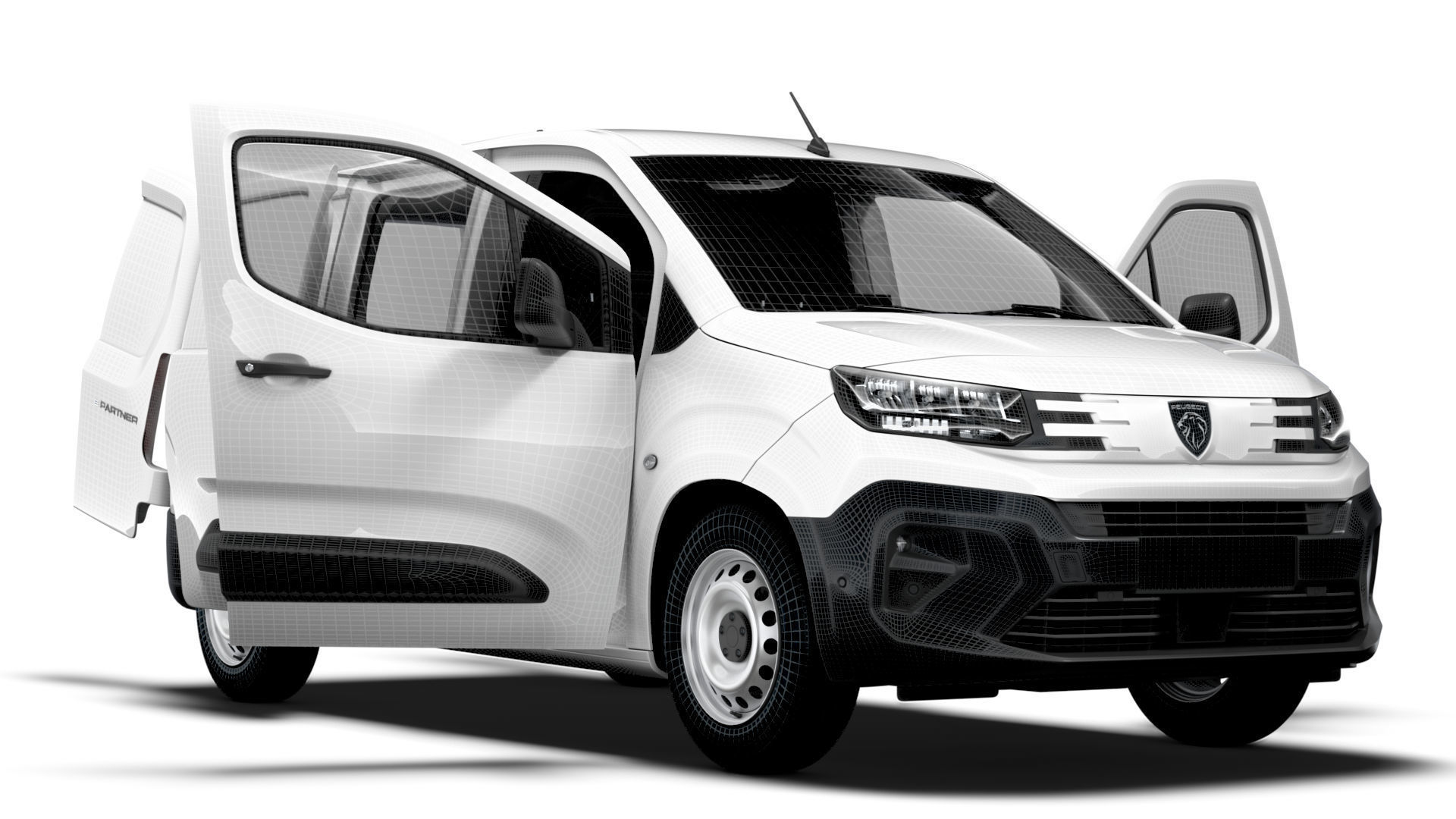 Peugeot e Partner LWB Van HQ Interior 2024 3D model_15