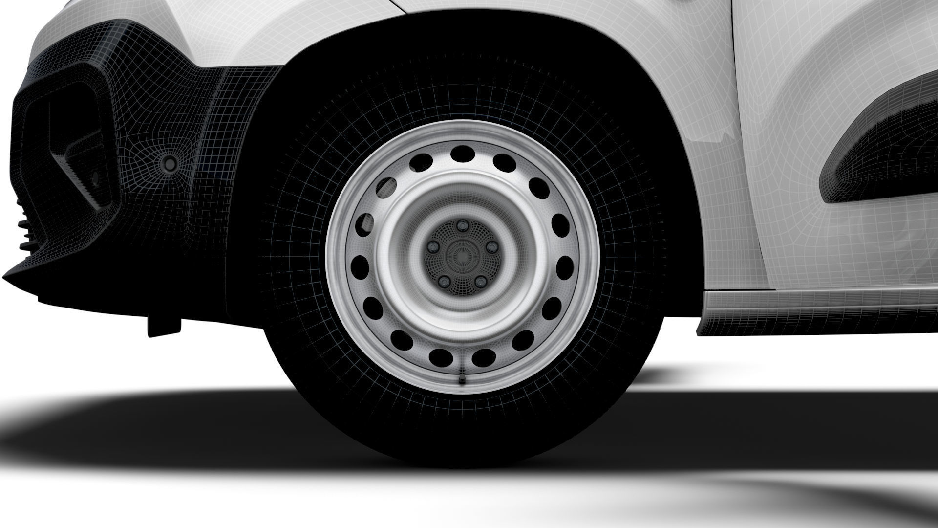 Peugeot e Partner LWB Van HQ Interior 2024 3D model_27