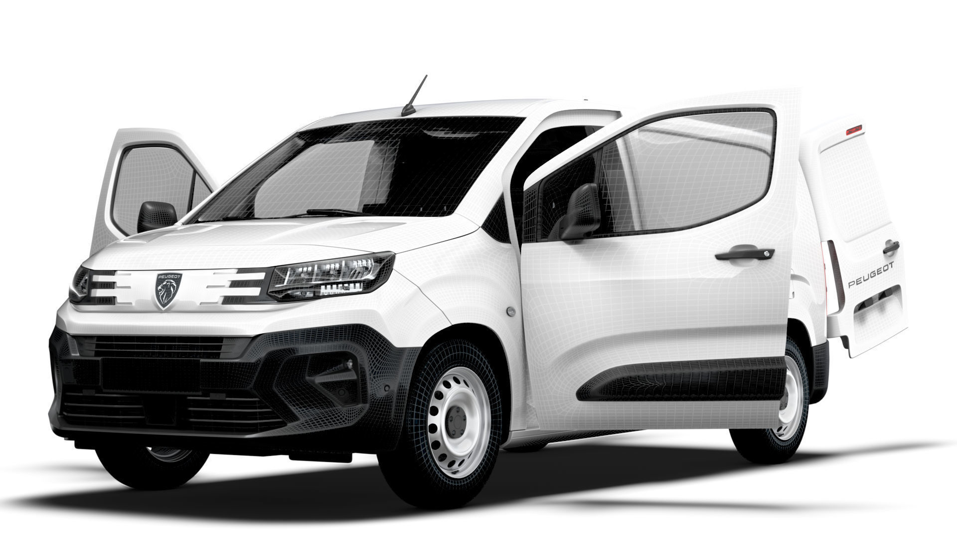 Peugeot e Partner LWB Van HQ Interior 2024 3D model_23