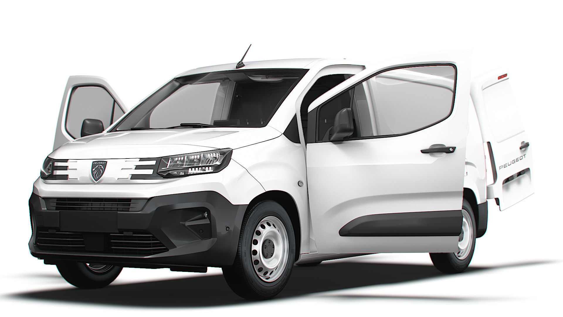 Peugeot e Partner LWB Van HQ Interior 2024 3D model_8