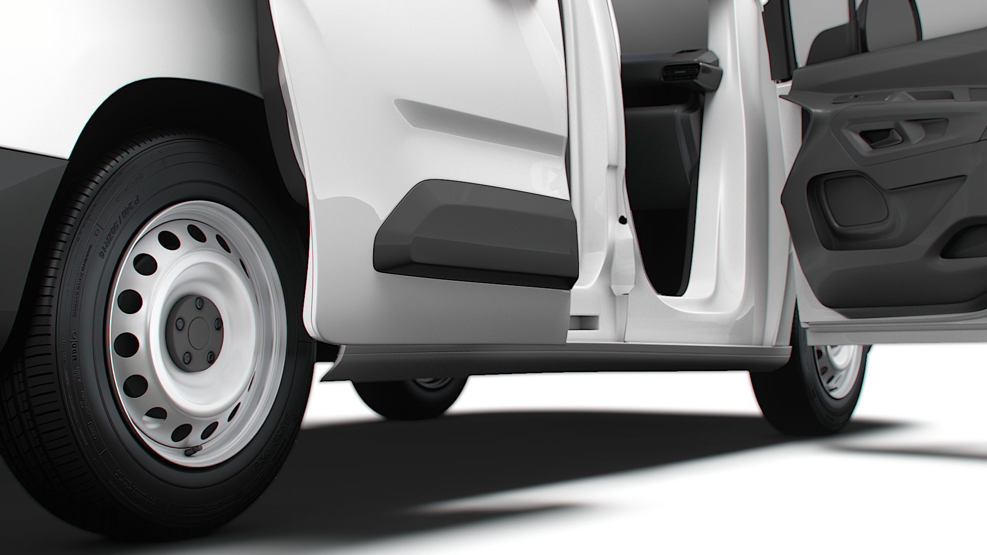 Peugeot e Partner LWB Van HQ Interior 2024 3D model_11