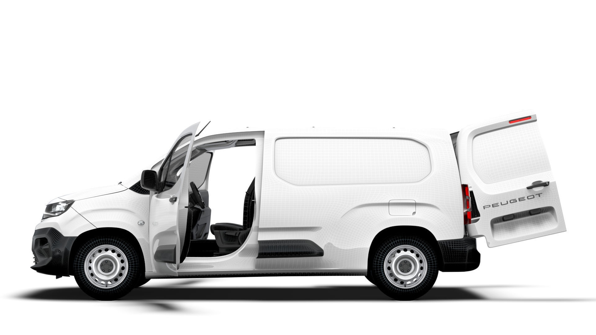 Peugeot e Partner LWB Van HQ Interior 2024 3D model_19