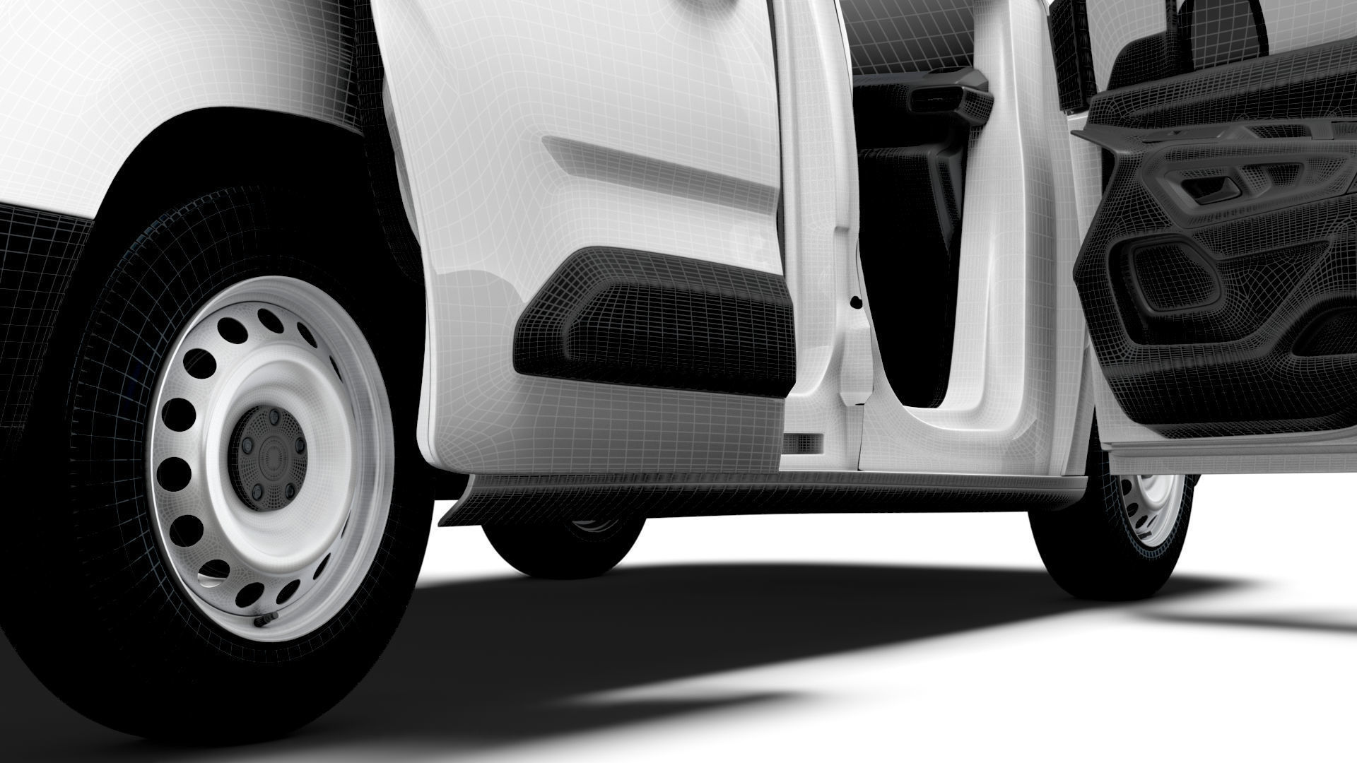 Peugeot e Partner LWB Van HQ Interior 2024 3D model_26