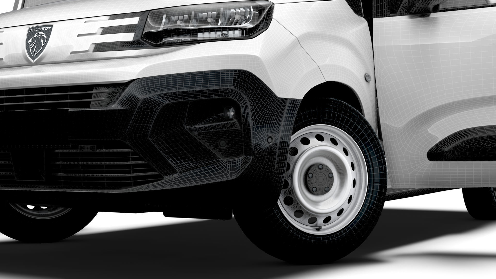 Peugeot e Partner LWB Van HQ Interior 2024 3D model_18