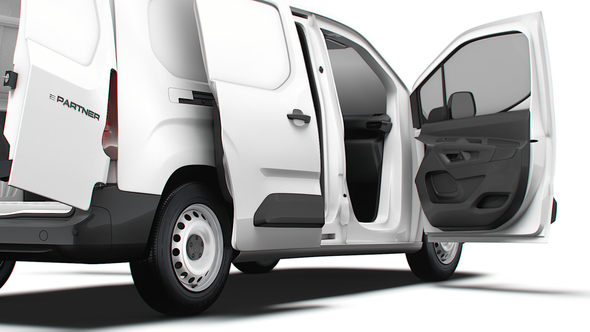 Peugeot e Partner LWB Van HQ Interior 2024 3D model_5