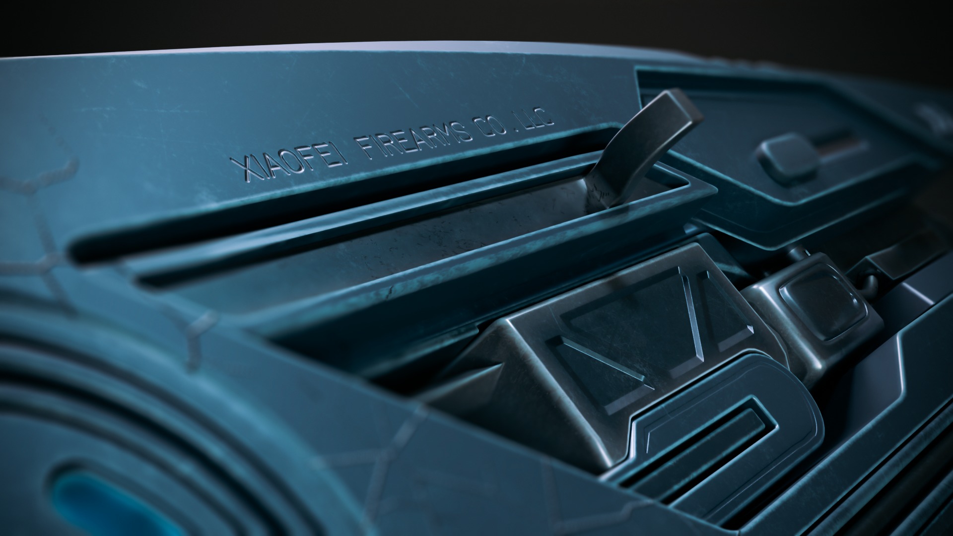 Sci-Fi Assault Rifle 3D model_4