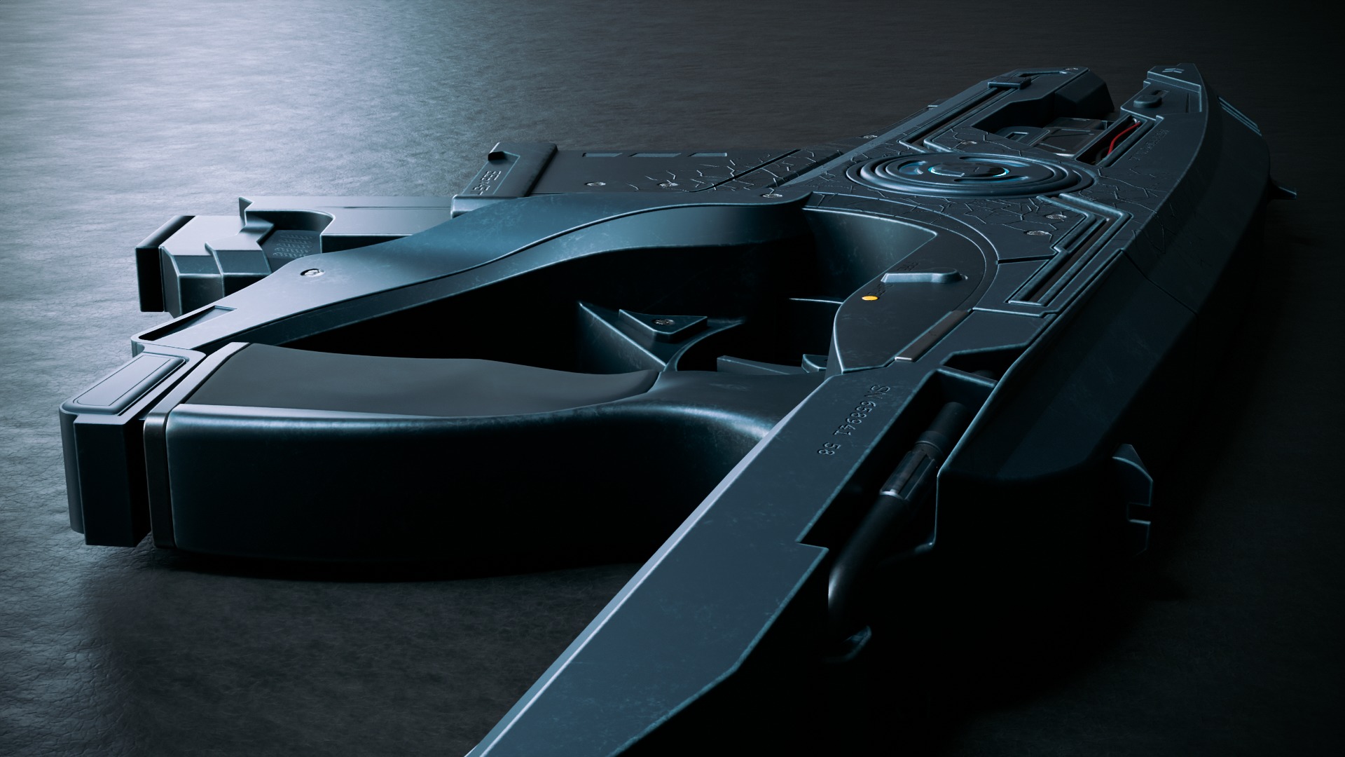 Sci-Fi Assault Rifle 3D model_2