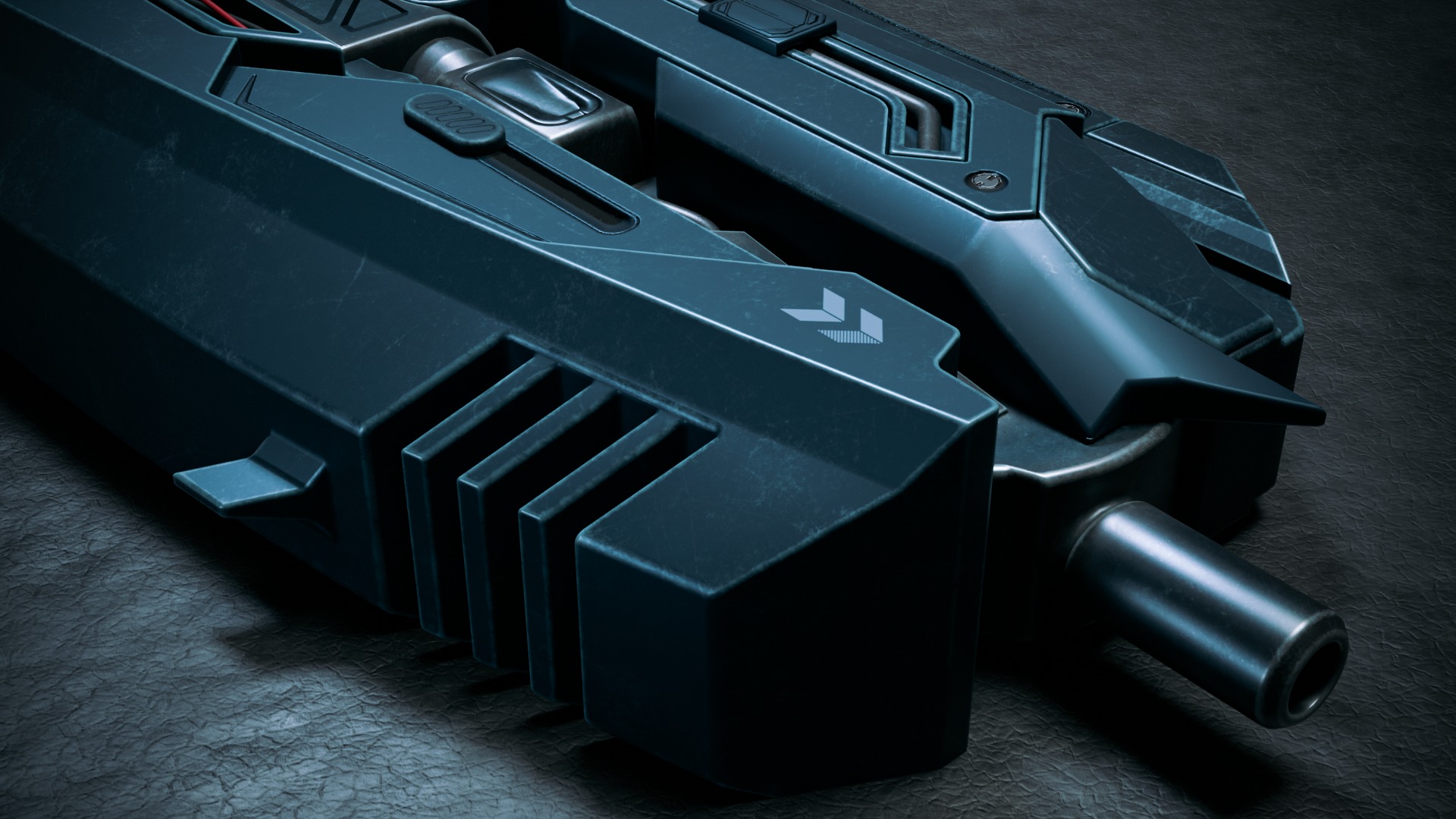 Sci-Fi Assault Rifle 3D model_3