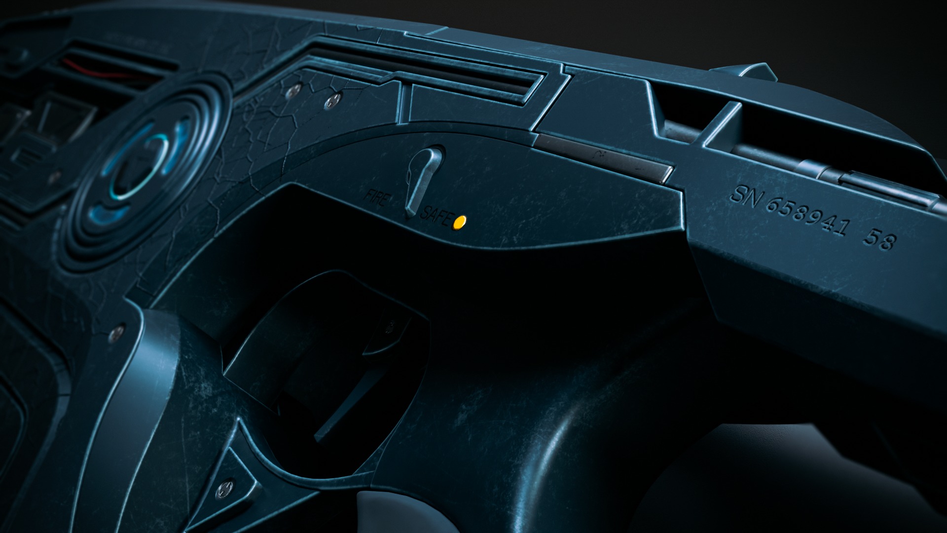 Sci-Fi Assault Rifle 3D model_5