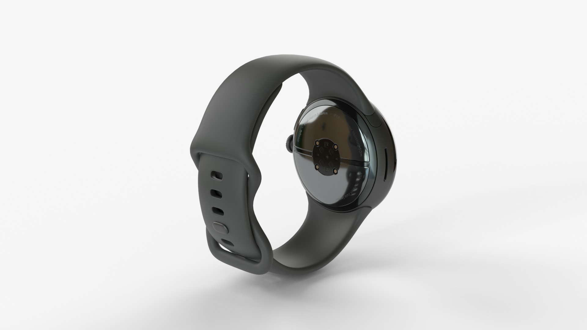 Pixel Watch 3 41MM and 45MM Obsidian 3D model_4