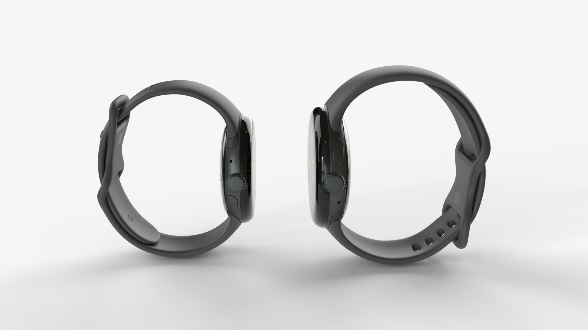 Pixel Watch 3 41MM and 45MM Obsidian 3D model_6