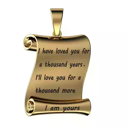 love letter pendant