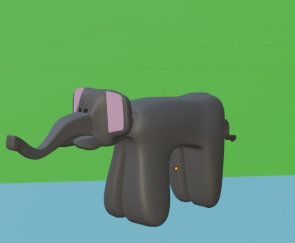 African elephant 3D print model_1