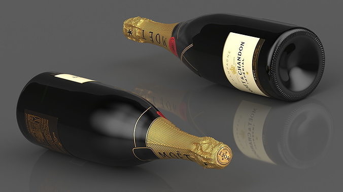 Champagne Bottle Moet and Chandon Brut Imperial 3D model 5