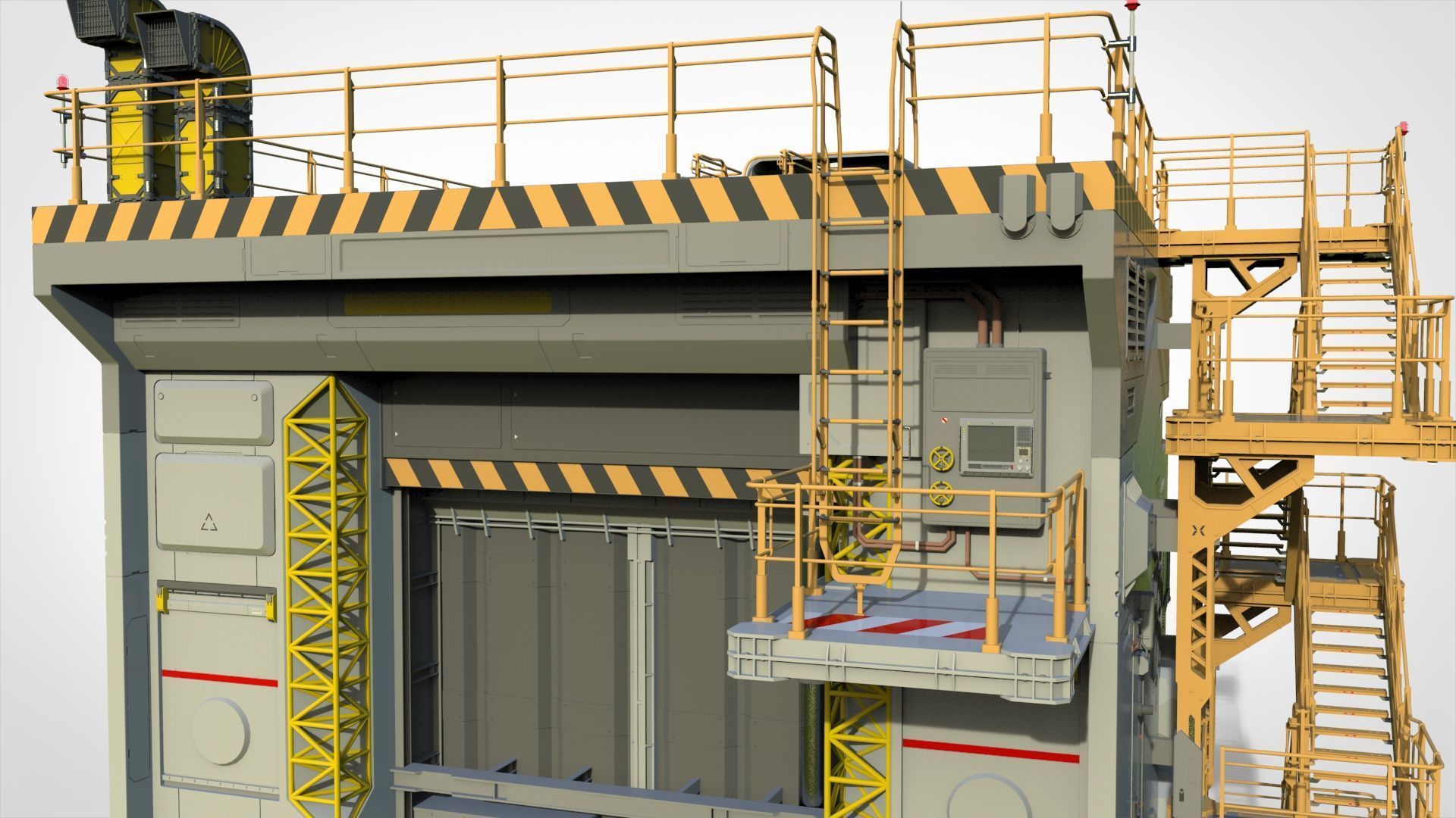 Sci-fi architecture 12 3D model_10