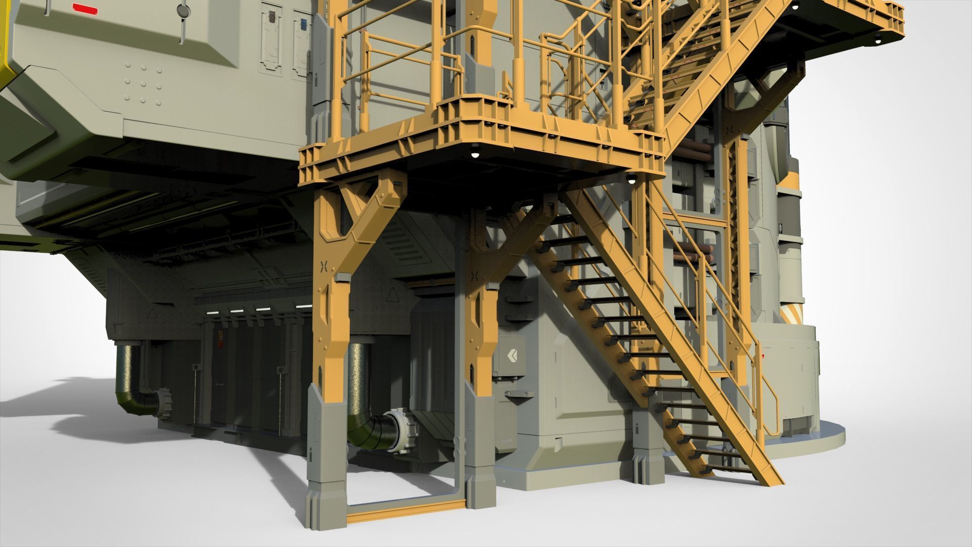 Sci-fi architecture 12 3D model_11