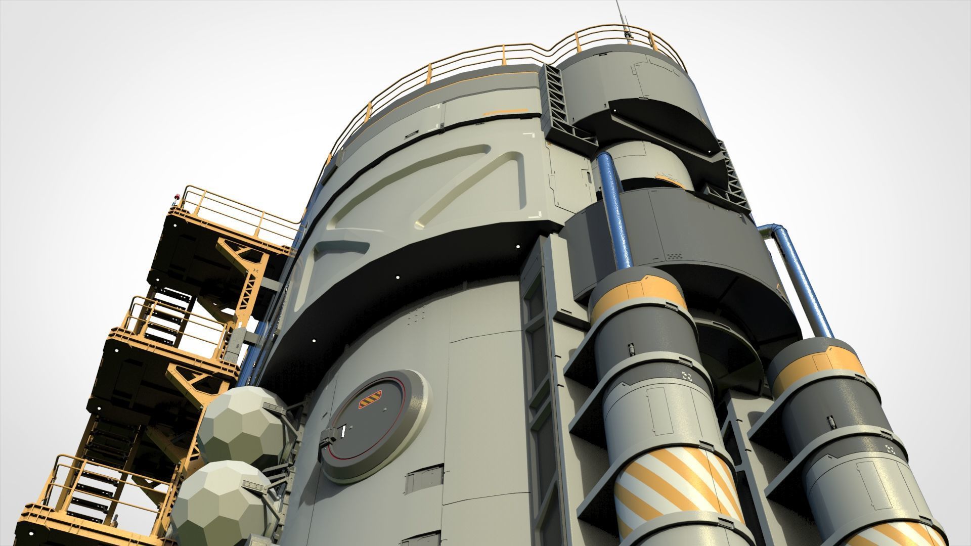 Sci-fi architecture 12 3D model_16