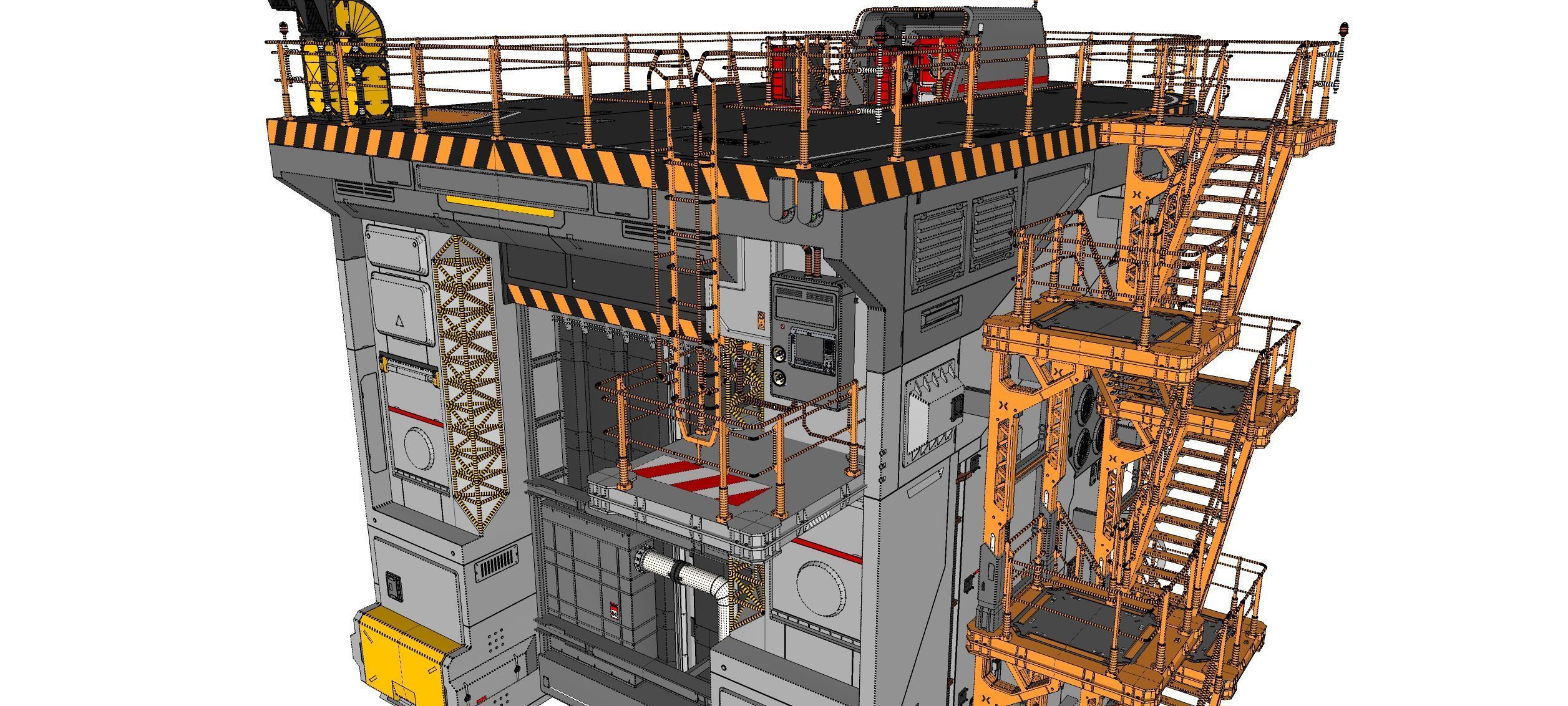 Sci-fi architecture 12 3D model_38