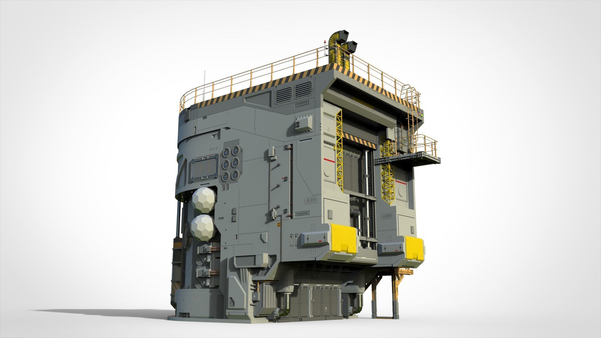 Sci-fi architecture 12 3D model_5