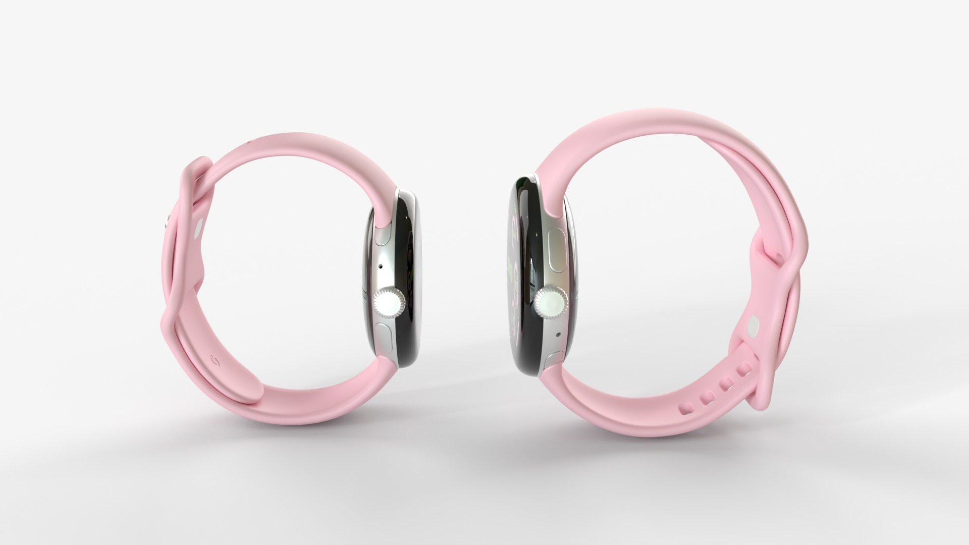 Pixel Watch 3 41MM and 45MM Rose 3D model_6