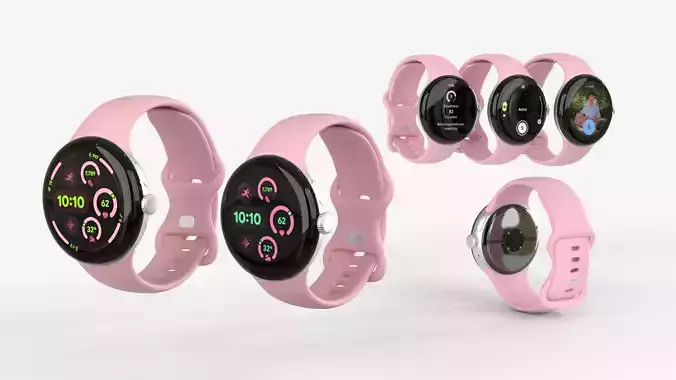 Pixel Watch 3 41MM and 45MM Rose 3D model