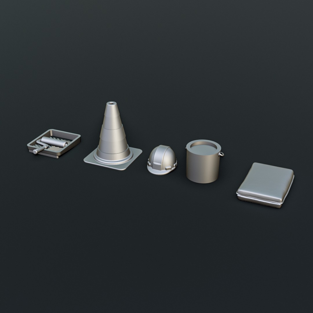 Construction Works Diorama Pack 3D print model_9