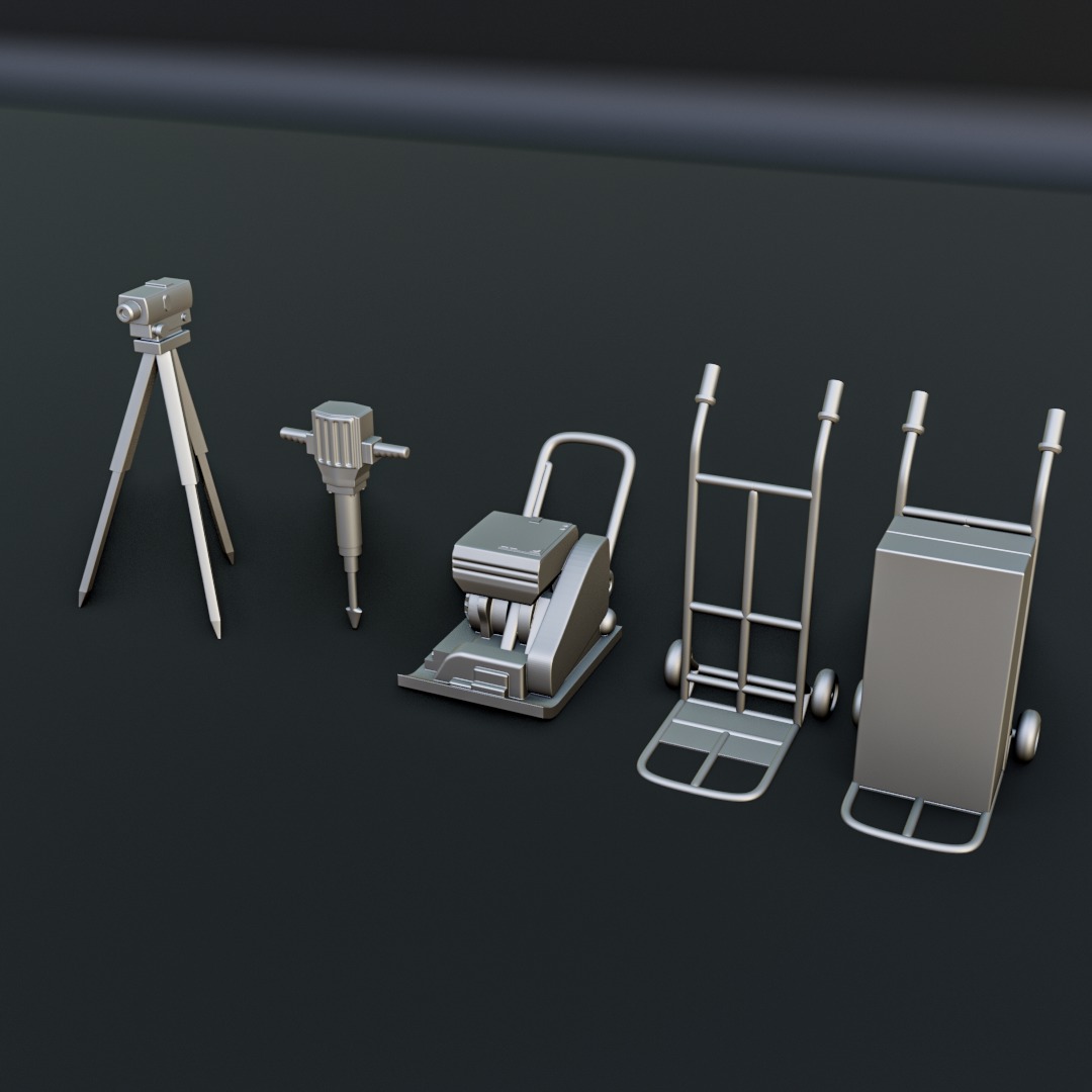 Construction Works Diorama Pack 3D print model_6