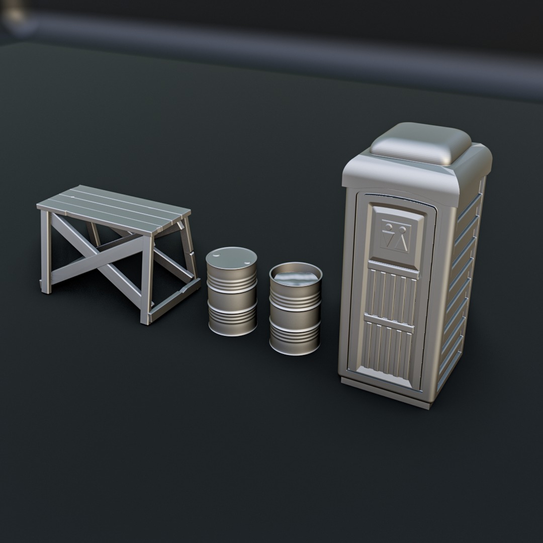 Construction Works Diorama Pack 3D print model_3