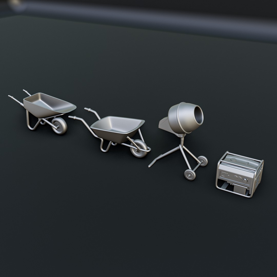 Construction Works Diorama Pack 3D print model_2