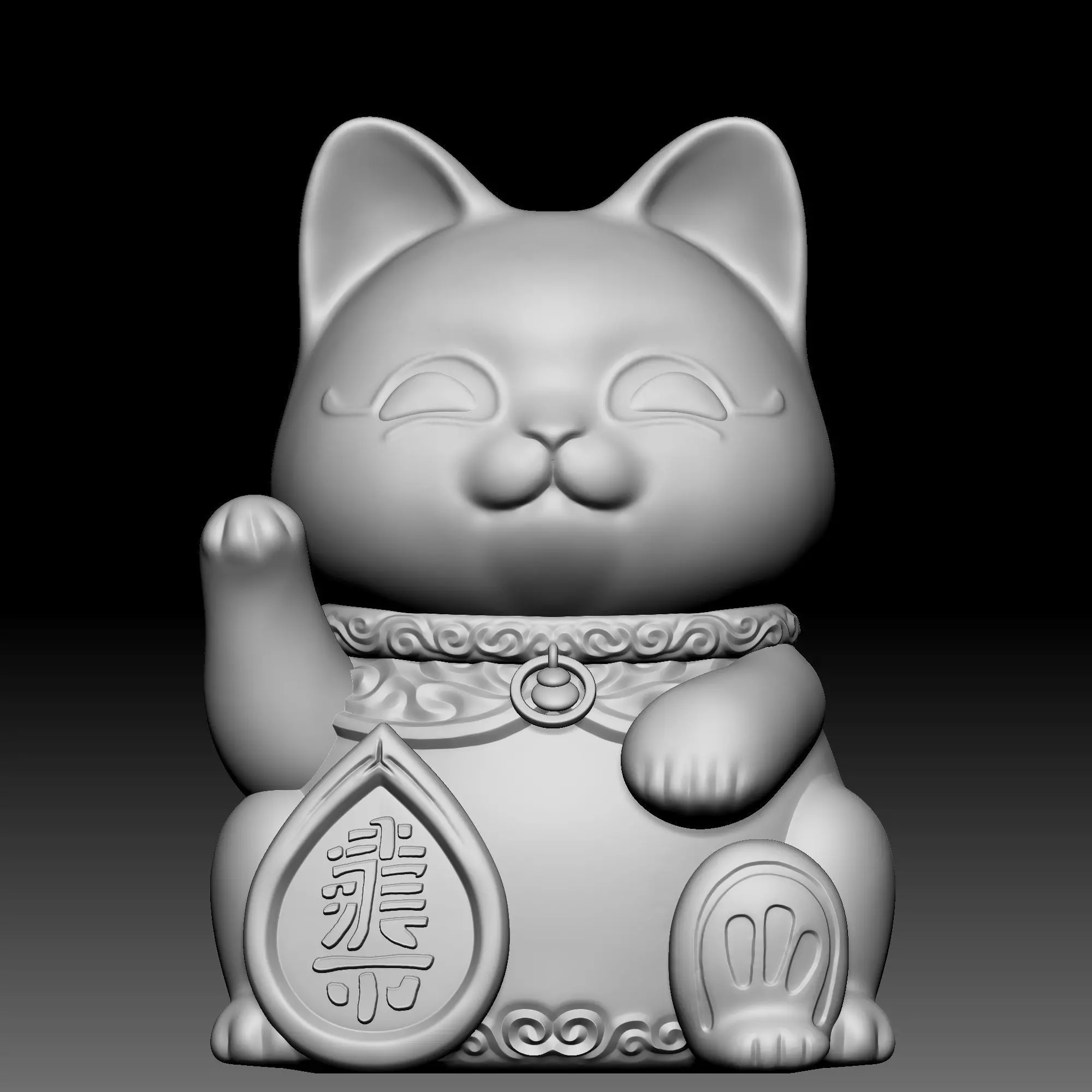 Cat statue 0200 3D print model