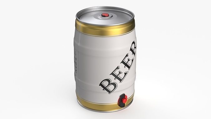 Beer 5 Liter Barrel 3D model 6
