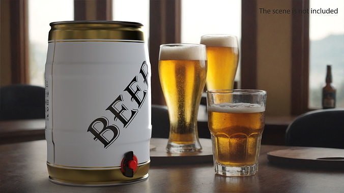 Beer 5 Liter Barrel 3D model 2