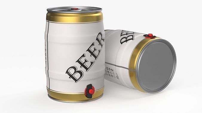 Beer 5 Liter Barrel 3D model 7