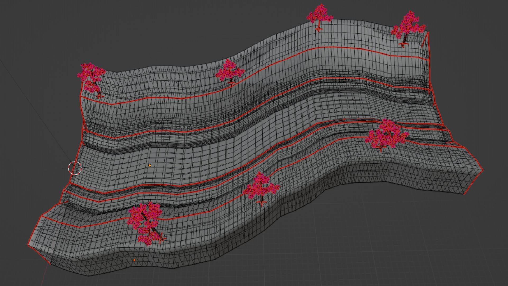 Dry River Valley Terrain 3D Model Low-poly 3D model_6