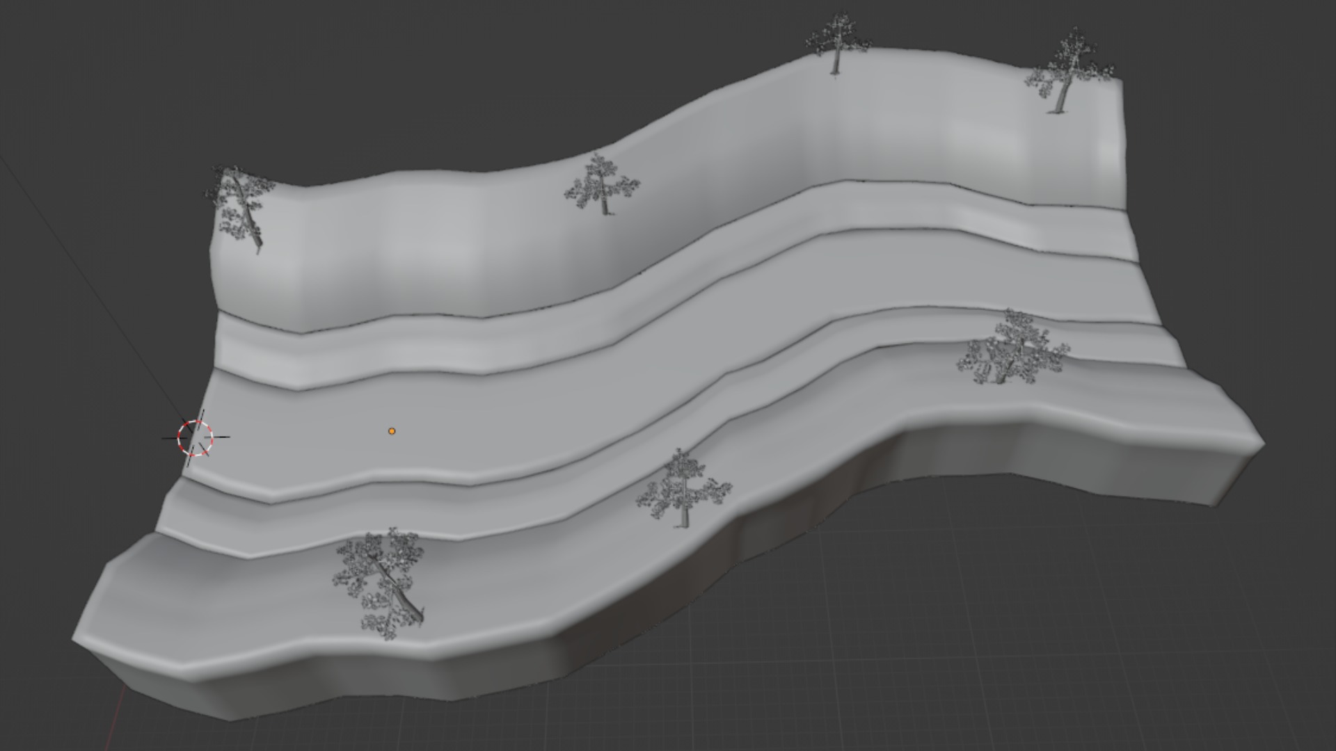 Dry River Valley Terrain 3D Model Low-poly 3D model_8