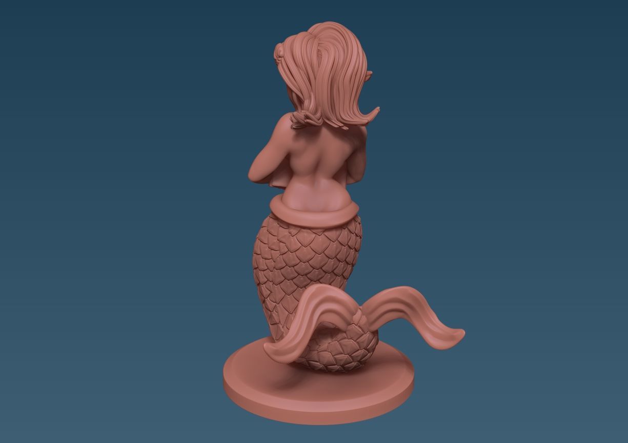 Nerdy Mermaid 3D print model_14