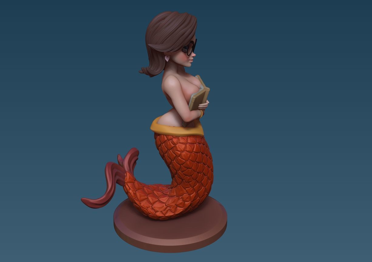 Nerdy Mermaid 3D print model_11