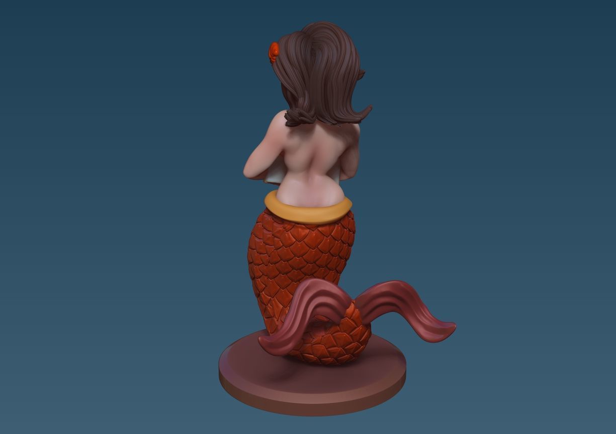 Nerdy Mermaid 3D print model_13