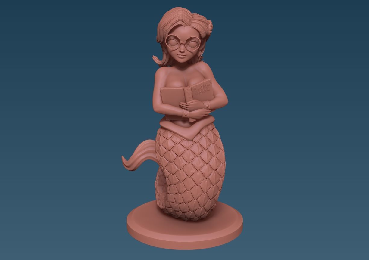 Nerdy Mermaid 3D print model_8