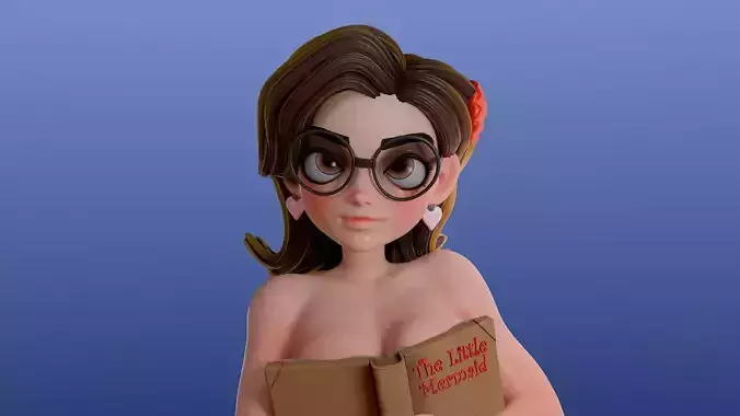 Nerdy Mermaid 3D print model