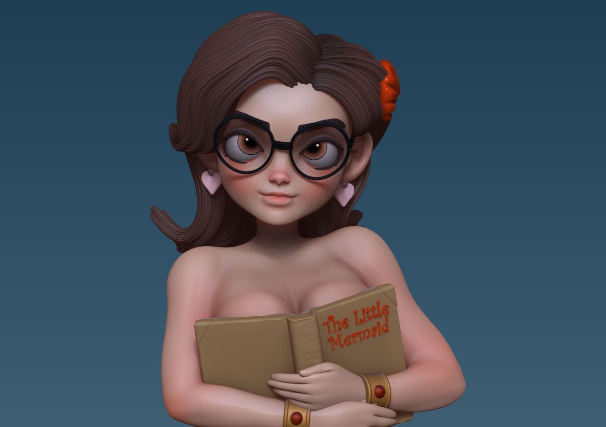 Nerdy Mermaid 3D print model_15