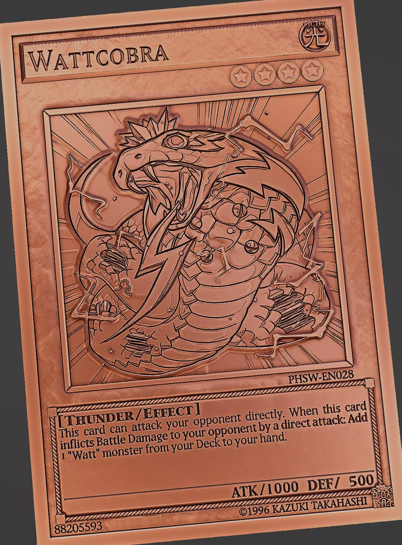 wattcobra - yu-gi-oh Free 3D print model